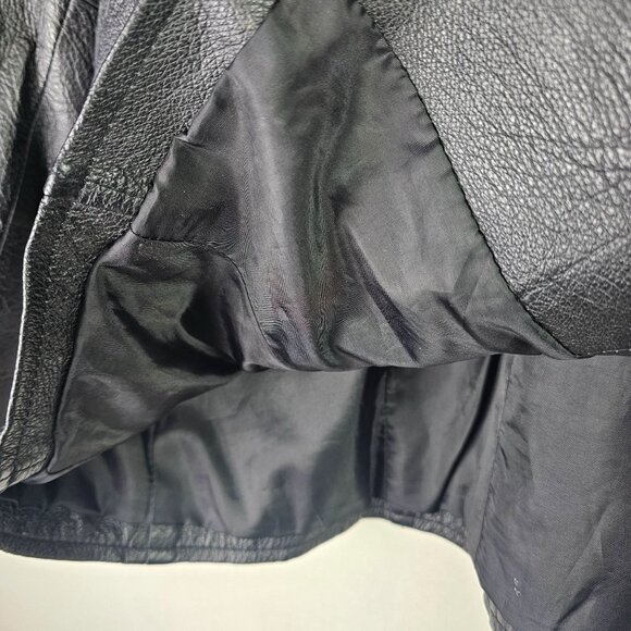 New Directions Woman Black 100% Leather 3 Button Blazer, Pockets, Plus Size, 2X - Picture 5 of 6